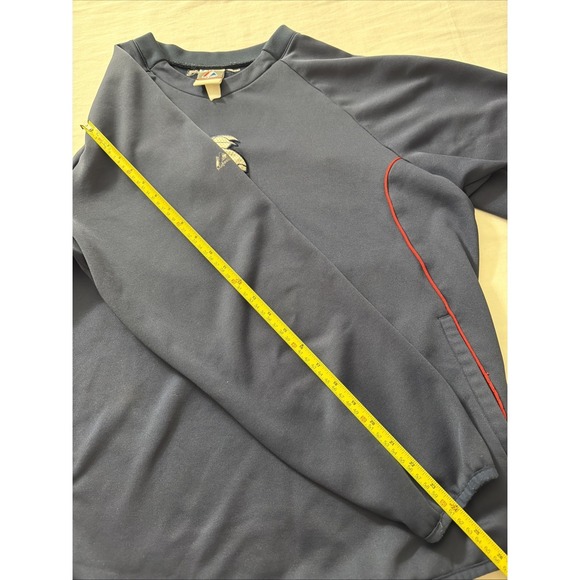 Majestic White Sox Therma Base Pullover Sweatshirt Men's XL Blue Red Spring Trai - Picture 8 of 16